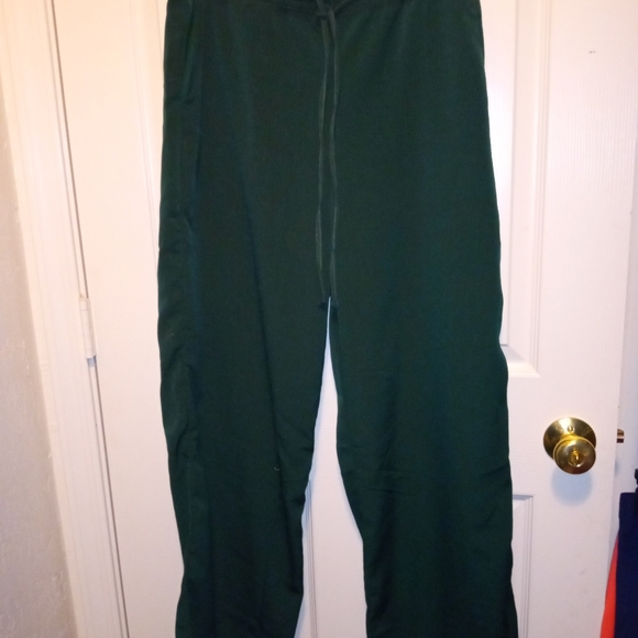 French Laundry Loose Fit Pull On Drawstring Linen Pants Hunter Green Relaxed - Picture 4 of 4